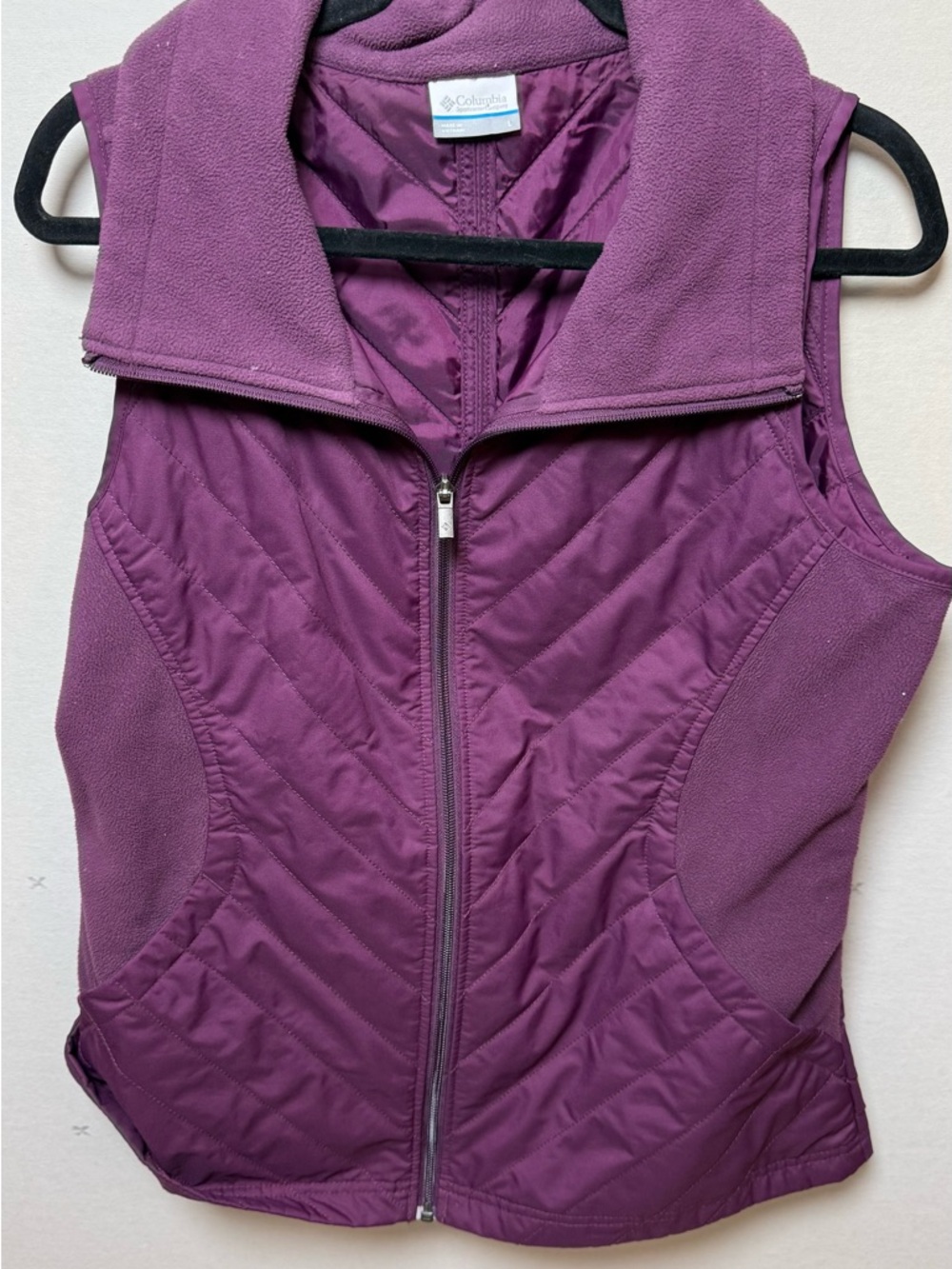 Columbia Women's Plum Quilted Fleece-Panel Vest